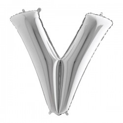PALLONE MYLAR LETTERA V 40 102cm SILVER