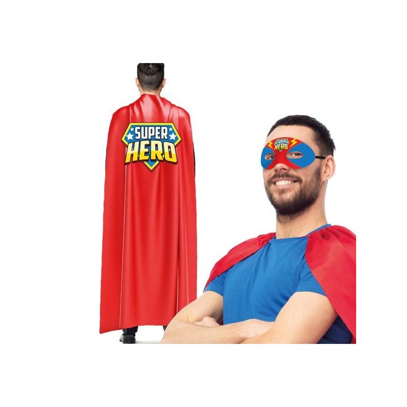 SET SUPEREROE MASCHERA E MANTELLO