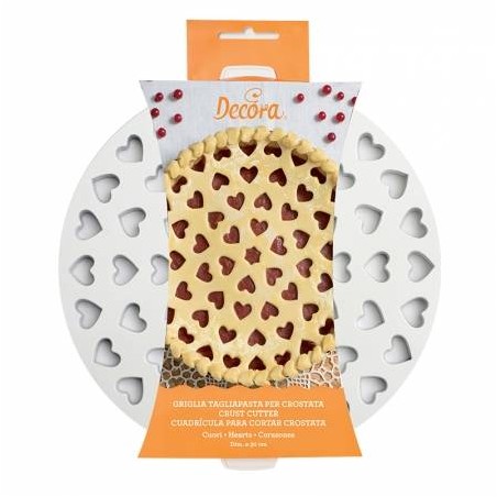 GRIGLIA TAGLIAPASTA PER CROSTATE CUORI ø30cm DECORA