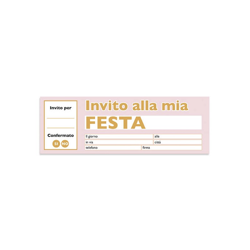 BLOCCHETTO INVITI BUON COMPLEANNO CHIC ROSA 20pz