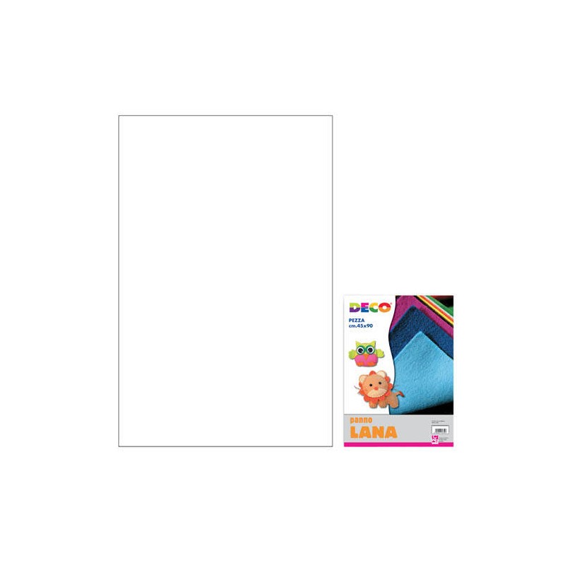 PANNO LANA PEZZA 45x90cm BIANCO