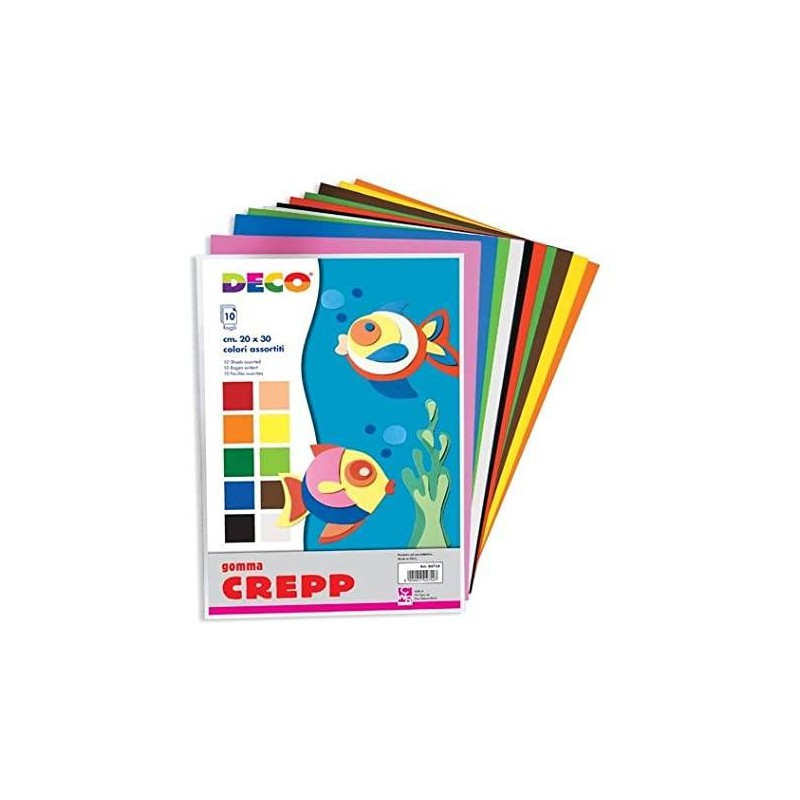GOMMA EVA CREPP COLOR 20x30cm ASS.TI 10pz
