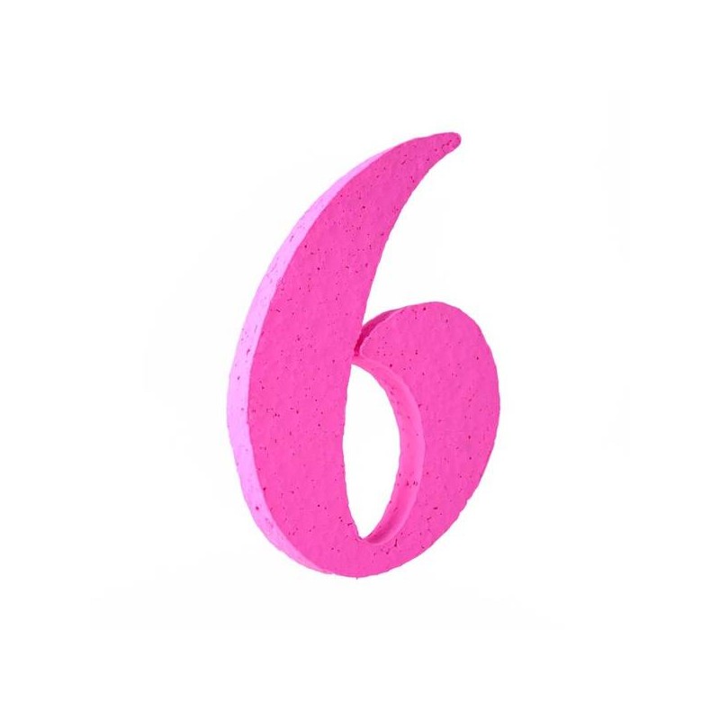NUMERO POLISTIROLO PASTELLO mm120x90 6 FUCSIA