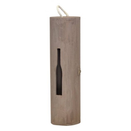 CASSETTA 1 BOTTIGLIA LEGNO C/FIN SAGOMATA TORTORA CASL1897