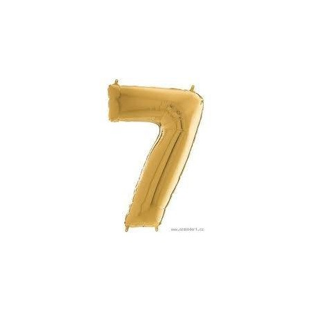 PALLONE NUMERO 7 MYLAR 66cm 26 ORO