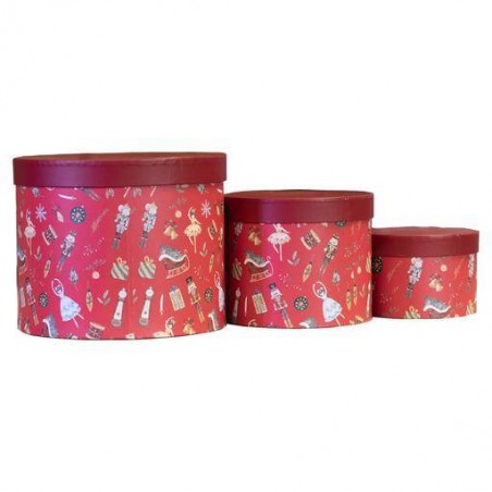 SCATOLA REGALO TONDA NATALIZIA 10x15cm 3/3