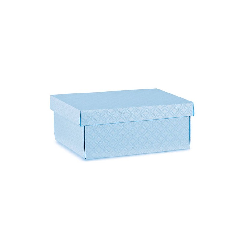 SCATOLE F/COP EASY 30x23x11cm MATELASSE' AZZURRO