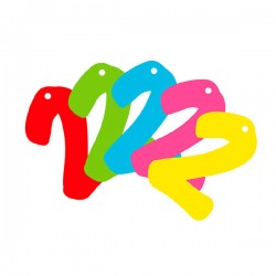 NUMERI 2 IN CARTA 12cm C/FILO 10pz