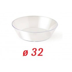 VASSOIO BAVARESE TRASPARENTE ø32x4,2cm 2600cc