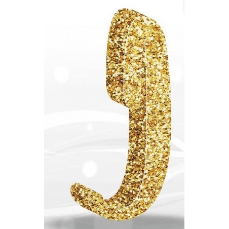 LETTERA POLISTIROLO FANTASY GLITTER ORO 7cm I