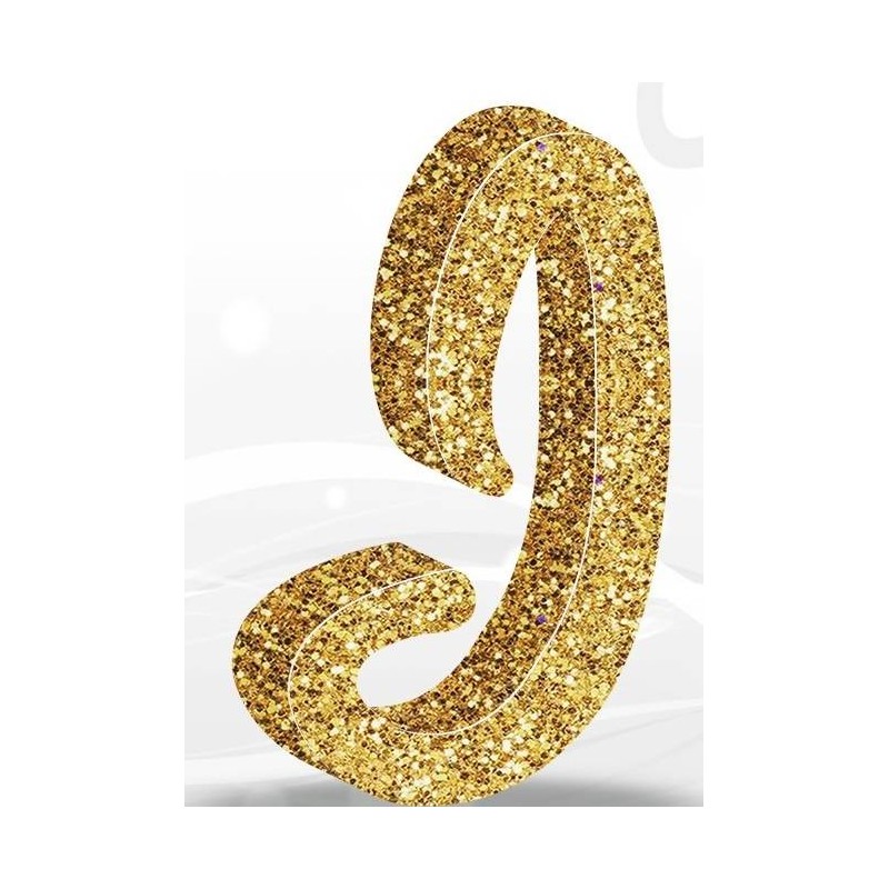 LETTERA POLISTIROLO FANTASY GLITTER ORO 7cm J