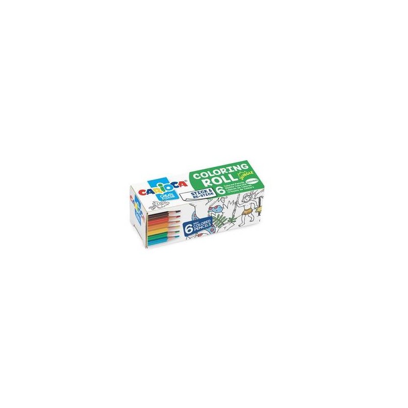 CARIOCA MINI COLORING ROLL + 6 MATITE JUNGLE