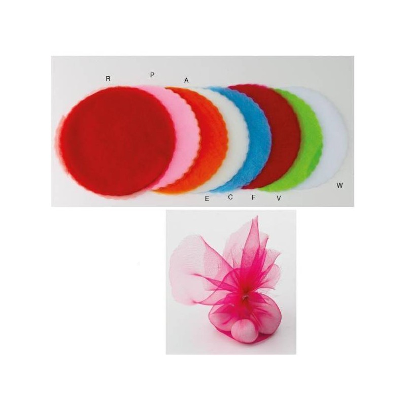 DISCHI ORGANZA VELO DI FATA SMERLATO ø23cm 50pz ROSSO