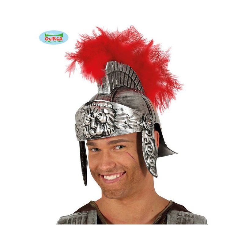 CASCO ROMANO CON PIUMA ROSSA