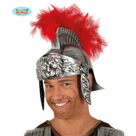 CASCO ROMANO CON PIUMA ROSSA