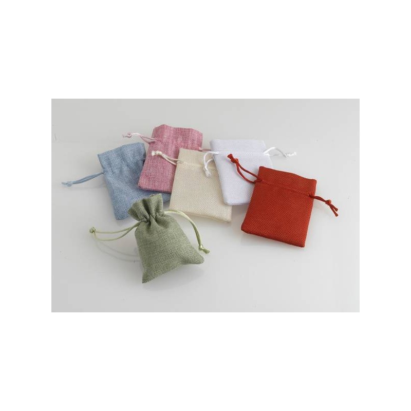 SACCHETTO JUTA NATUR ACL111 H.10cm BIANCO 24pz