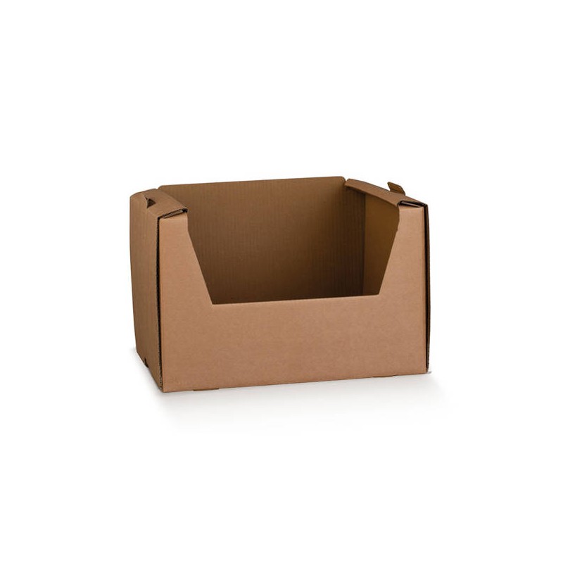 CESTA CASSETTA CARTONE AVANA IMPILABILE 39x29x25cm