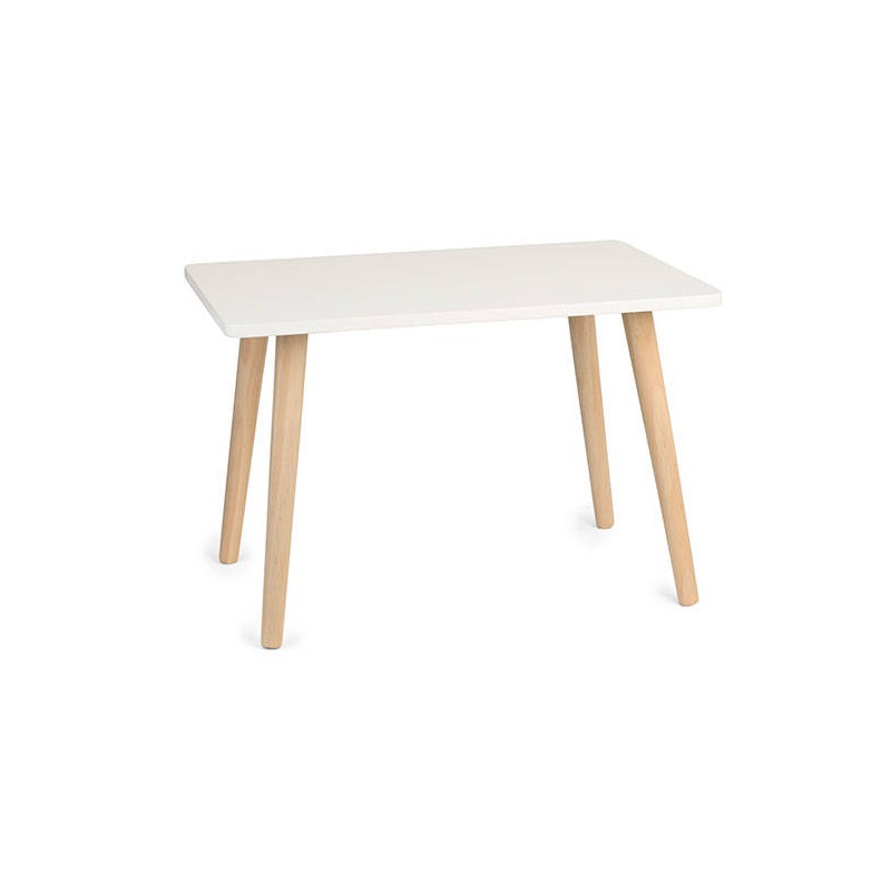 TAVOLINO LEGNO RETTANGOLARE SUP. BIANCA 60x40x40,5