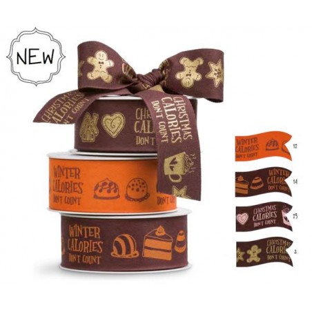 BOBINA NASTRO TESSUTO 625 WINTER mm40x15mt COL.25-MARRONE