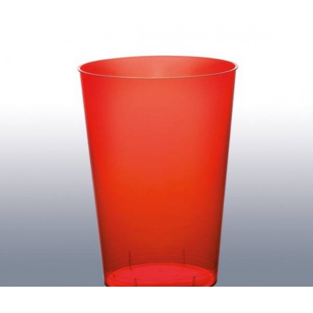 BICCHIERE PS 250cc ROSSO TRASPARENTE 25pz