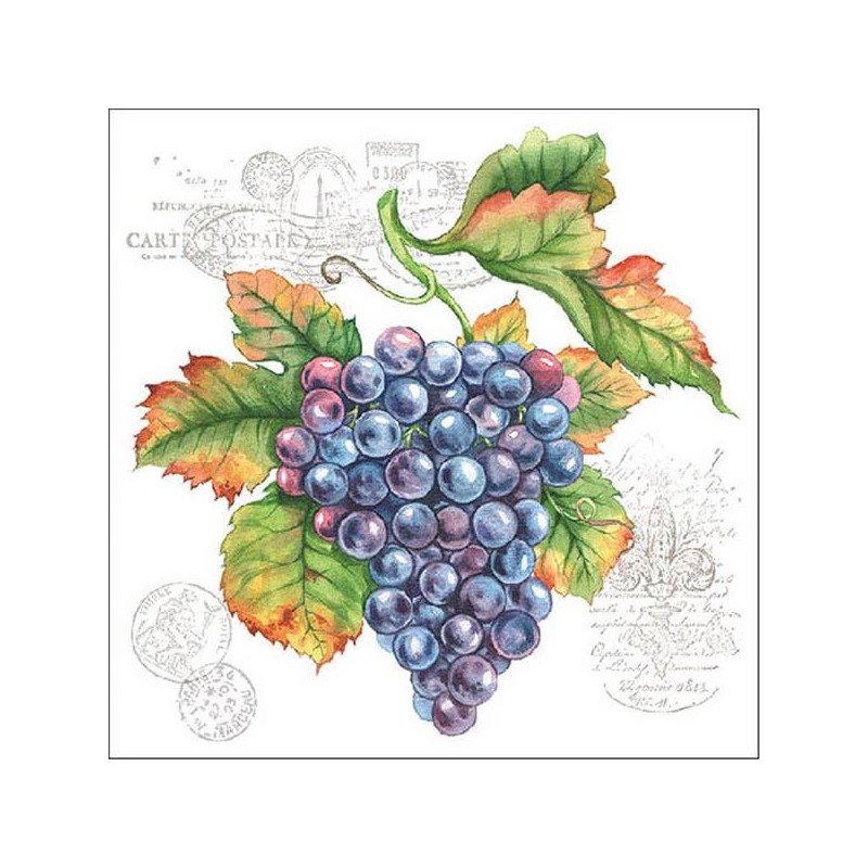 TOVAGLIOLI 33x33 GRAPPOLO UVA 20pz