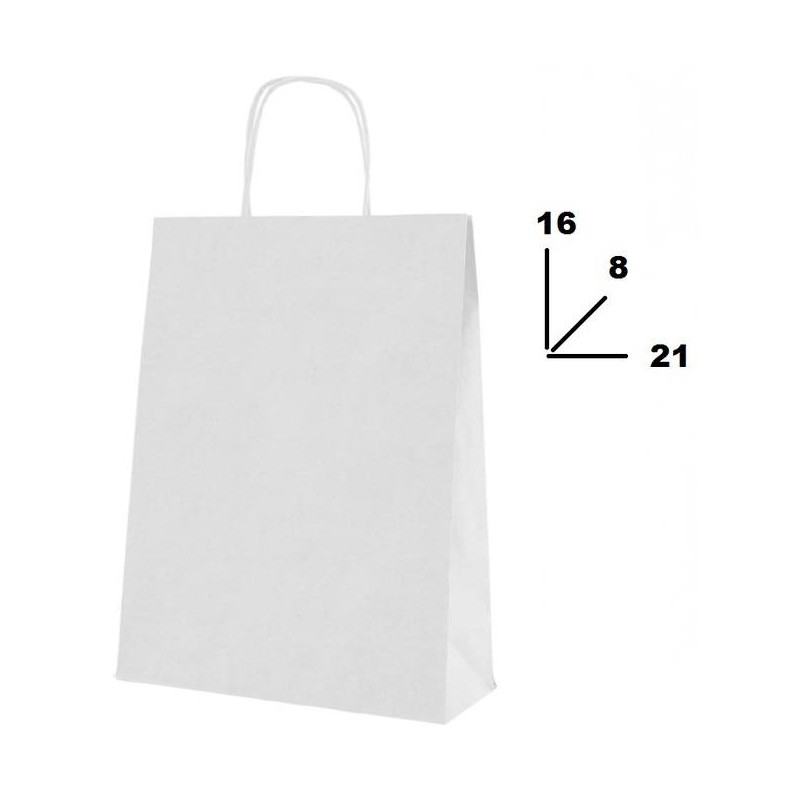 BORSA CARTA BIANCA MIS.16+8x21cm