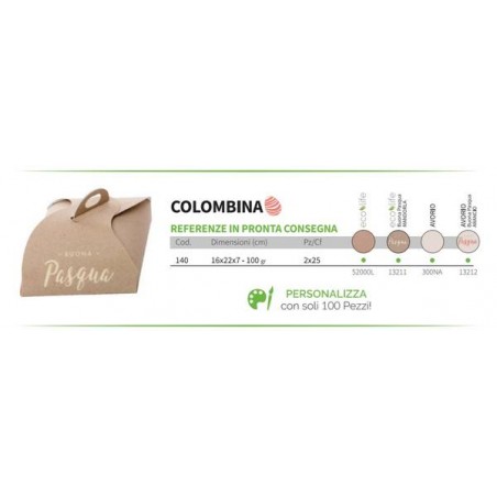 SCATOLA PORTA COLOMBINA 100gr AVORIO