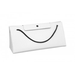BORSA PLURIBOL TRIANGOLARE 32x13x16cm BIANCA