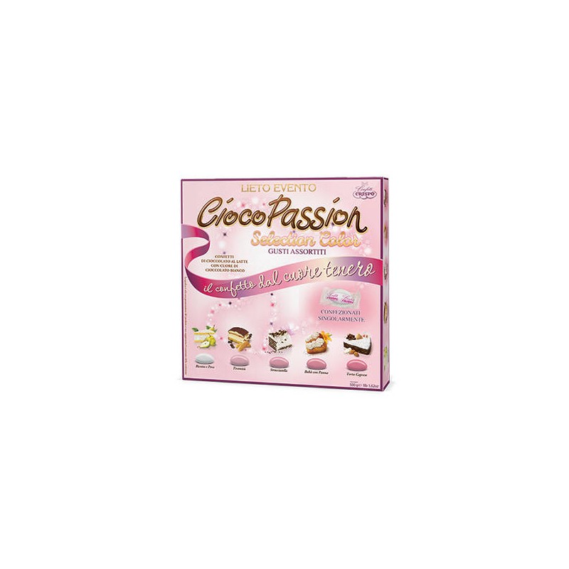 CONFETTI CIOCO PASSION LIETO EVENTO SEL. COLOR IMB. SING. ROSA 500gr
