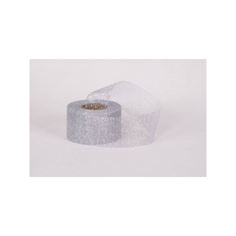 RETINA GLITTERATA mm50x20mt COL.101 ARGENTO
