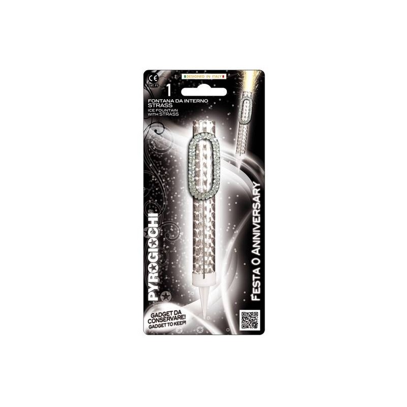 CANDELOTTO TORTA N°0 GLITTER ANNIVERSARY