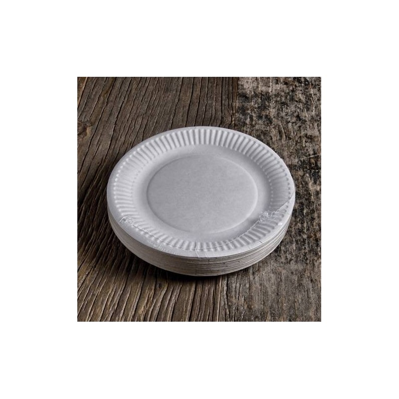 PIATTI CARTONCINO COMPOSTABILI 29cm 50pz BIANCHI