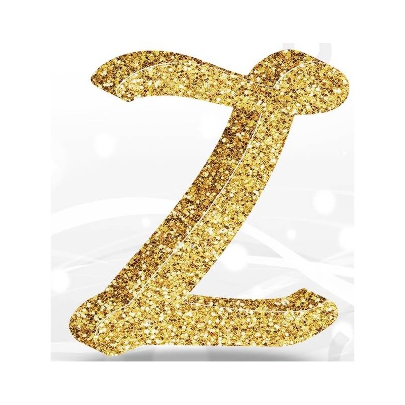 LETTERA POLISTIROLO FANTASY GLITTER ORO 7cm Z