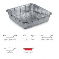TEGLIA ALLUMINIO QUADRATA 50PZ  R49G CONTITAL