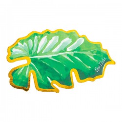 SEGNAPOSTO CARTONCINO FOGLIA GOLDEN JUNGLE 10x6cm 6pz