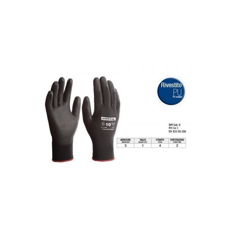 GUANTI FLEXON WALKING POLIURETANO MIS.10