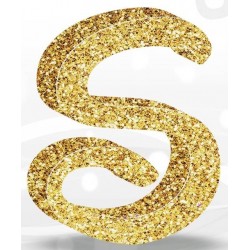 LETTERA POLISTIROLO FANTASY GLITTER ORO 7cm S