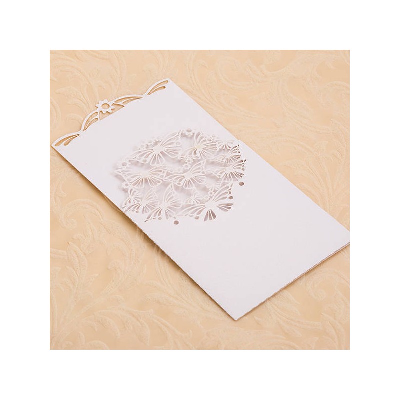 BUSTA PORTA POSATE PERLATA BUTTERFLY 18x9cm 4pz