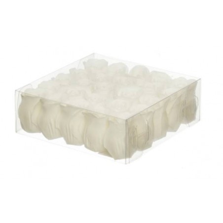 ROSE DI SAPONE BIANCHE H3,5cm 25pz