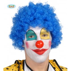 PARRUCCA RICCIA BLU CLOWN