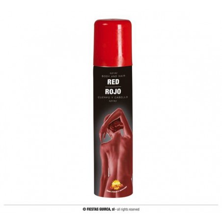 TRUCCO COLORANTE PER CORPO E CAPELLI SPRAY 75ml ROSSO