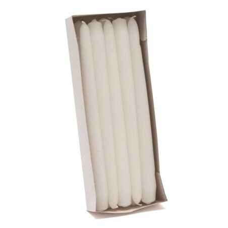 CANDELA STELO BIANCA H24cm ø2,2mm 10pz