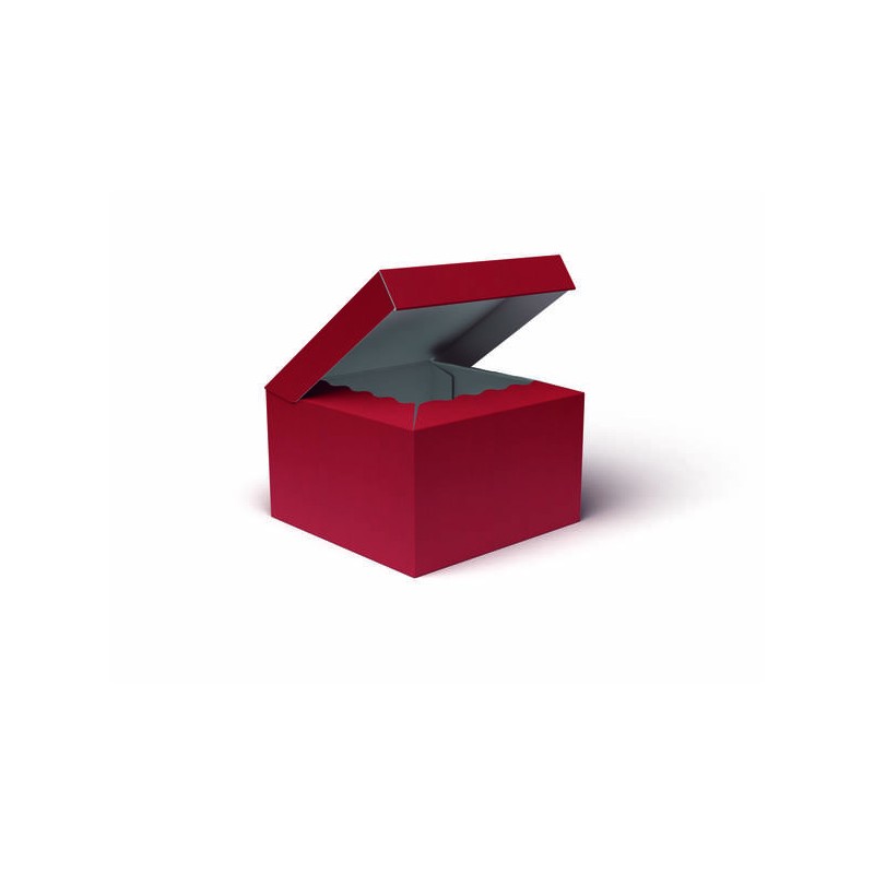 SCATOLA BAULETTO 25x25x15cm ROSSO LISCIA PORTATA 6kg