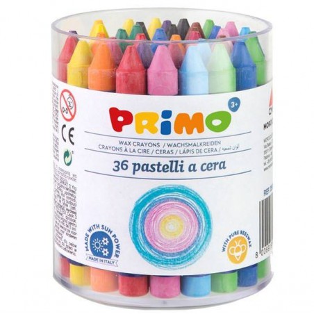 PASTELLI A CERA JUMBO 36pz BARATTOLO PRIMO
