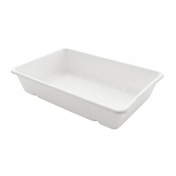 VASCHETTA RETTANGOLARE 900ml POLPA 23x15,6x3,1cm byò BIO COMPOSTABILE 40pz