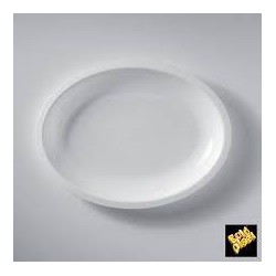 PIATTI OVALI PP PIANI BIANCHI 25,5cm 25pz