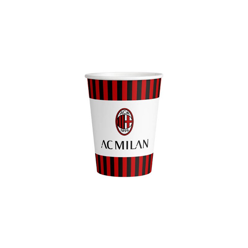 BICCHIERI CARTA 266ml MILAN OFFICIAL
