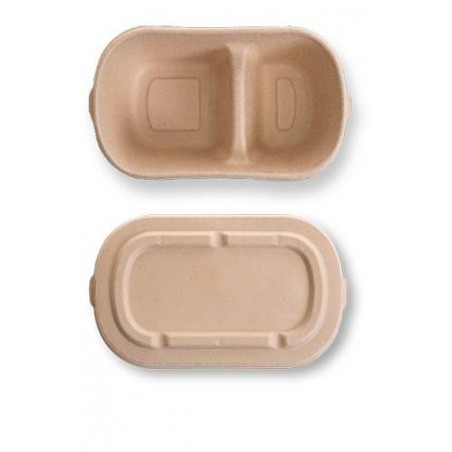 COPERCHI POLPA OVALI PER VASCHETTA OVALE 1000ml BIO COMPOSTABILI 50pz JUNGLE