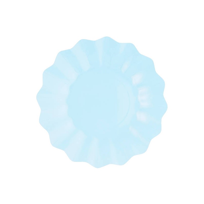 PIATTI NEW SHAPE CM.21 AZZURRO 8pz