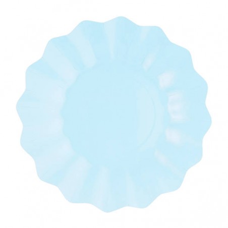 PIATTI NEW SHAPE CM.21 AZZURRO 8pz